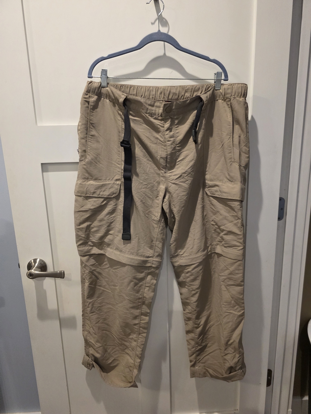 The North Face Paramount Peak Convertible Pants Men’s XXL Tan 39x32 Belt Flaw